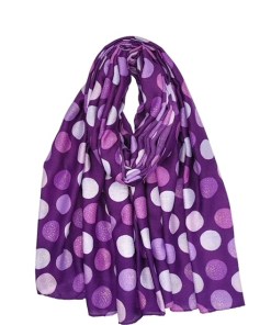 Stippen print sjaal, paars
